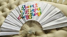 Extra Large rainbow  LGBTQ Folding Hand Fan