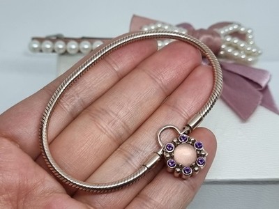 Original Pandora Armband Rosegold Heraldic Radiance Vorhängeschloss 18,5 cm  ALE MET  