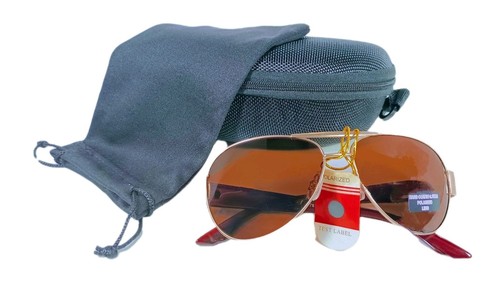 Unisex Teardrop Aviator Sunglasses With Gold Frame And Copper Lenses