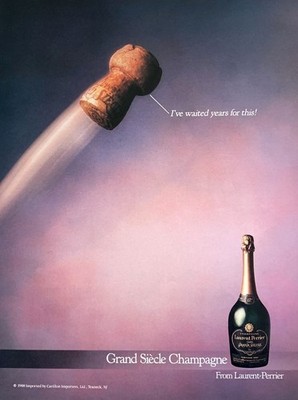 1988 GRAND SIECLE Champagne by Laurent-Perrier I've Waited Years 4 This PRINT AD