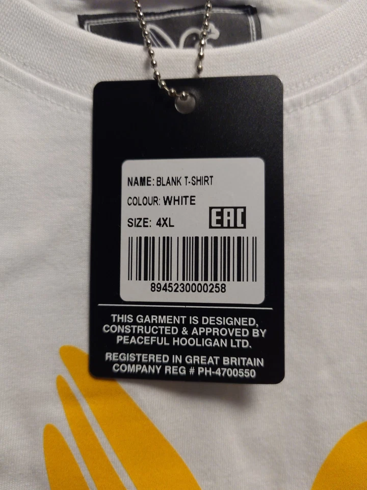 Peaceful Hooligan T-Shirt Weiß 4XL, Neu - Bild 4 von 4