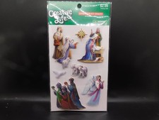 Creative Life Christmas Craft Nativity 3D stickers 7pc