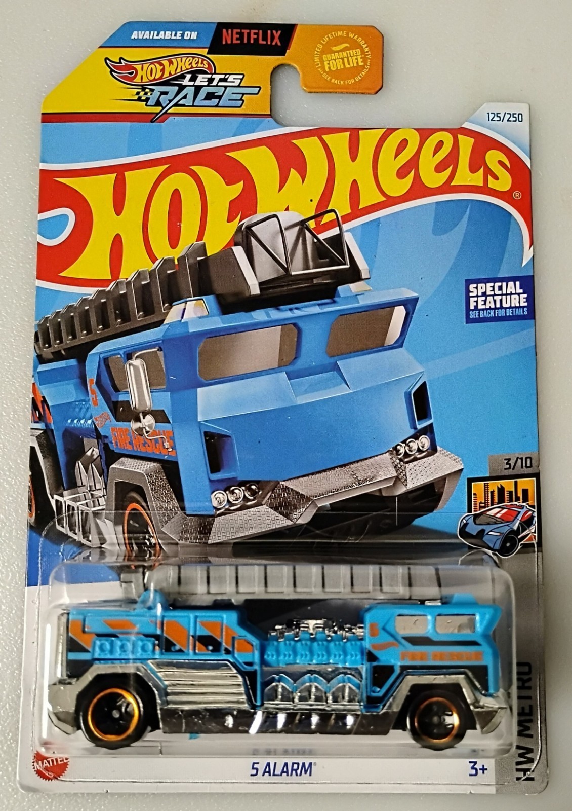 2024 Hot Wheels Blue 5 Alarm 125/250 HW Metro 3/10