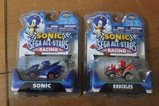 Sonic Sega All-Stars Racing Diecast Collectibles - Pair Of Sonic Race Cars - NIB