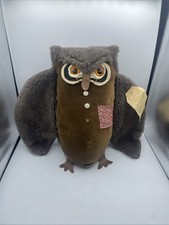 Vintage Owl Plush Sir John A Mcowl Frog The Box Toy Co Canada Rare 70s NWT