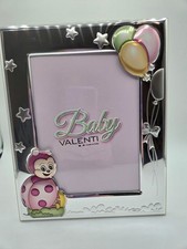 Marco de fotos VALENTI, Miro-Plata, Ladybug rosa y globos 5x7" NUEVO en caja