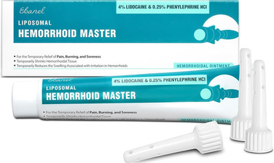 4% Lidocaine Hemorrhoid Treatment Ointment with Phenylephrine, Hydrocortisone, V