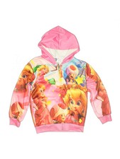 Assorted Brands Girls Pink Zip Up Hoodie 120 cm