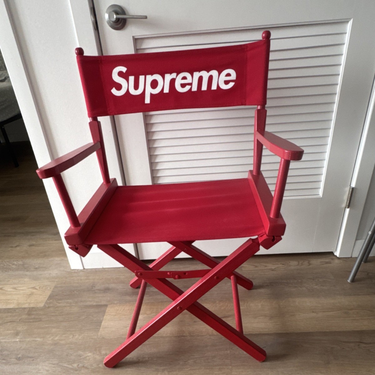 Supreme Gold Medal Red Director Chair Wood Frame Canvas Upholstery