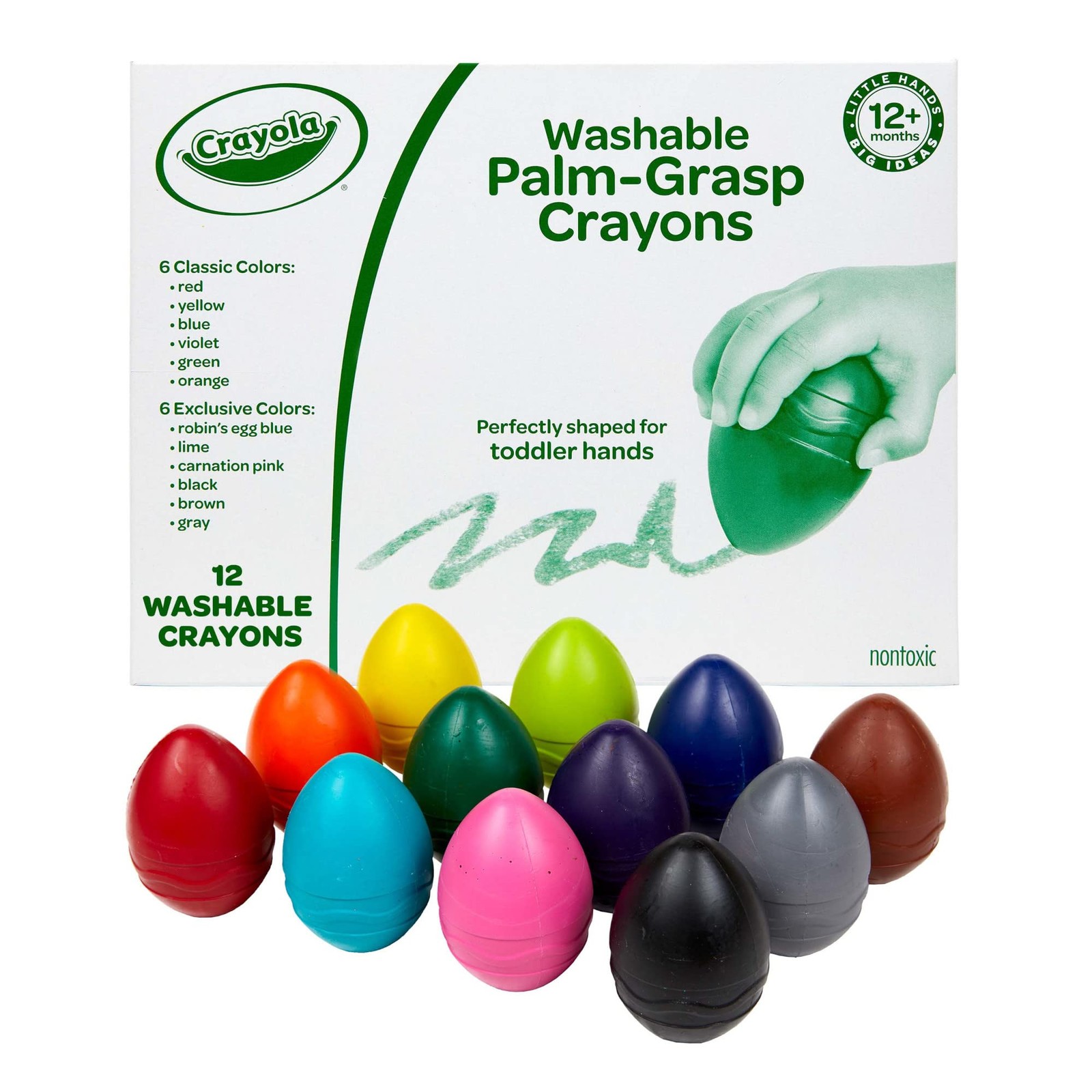 Crayola Large Egg Crayons 12ct, Essential Easter Basket Stuf