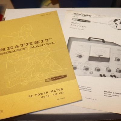 Heathkit HM-102 Assembly Manual & IM-48 Audo Analyzer Spec Book Paperwork BK#6