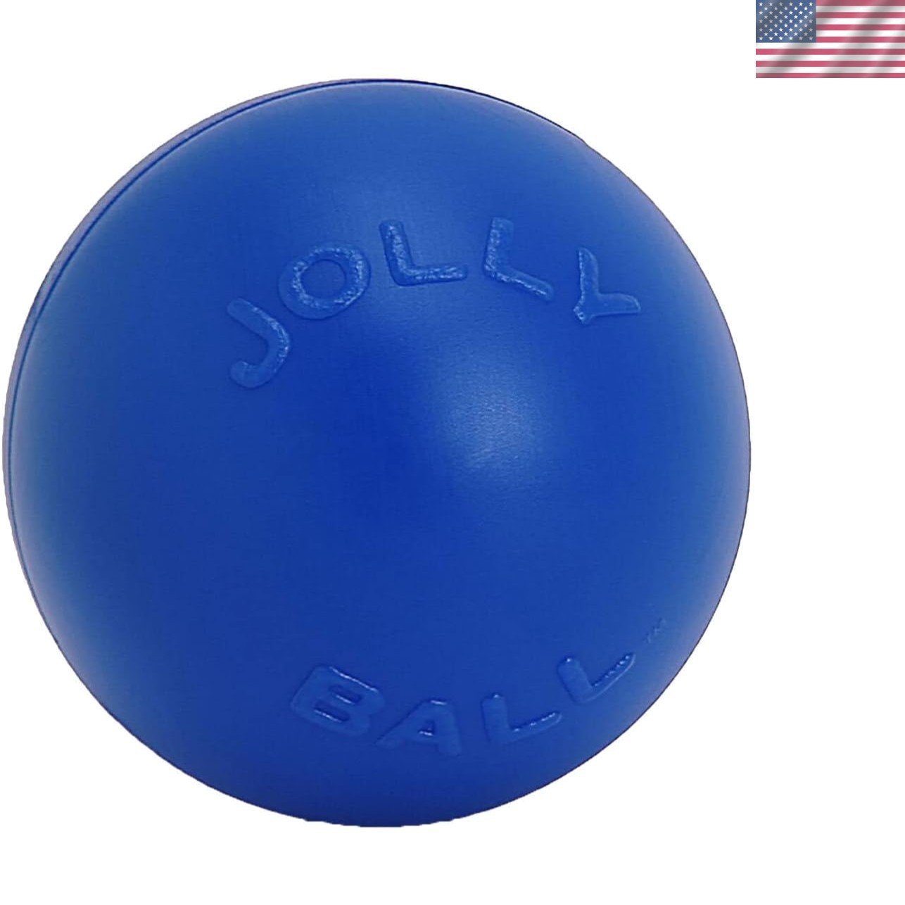 Jolly Pets Push-N-Play Ball - 14-Inch Blue Durable Toy for Ultimate Outdoor Play