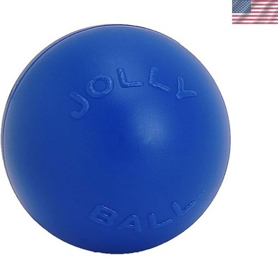 Jolly Pets Push-N-Play Ball - 14-Inch Blue Durable Toy for Ultimate Outdoor Play