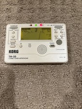 Korg TM-50 Tuner Metronome Combo - White Tested Working