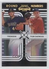 2008 Playoff Contenders Round Numbers Black 86/100 Tyler Chatwood Tyson Ross 2u3