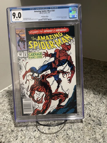 Amazing Spiderman 361 Newsstand Edition CGC 9.0 VF/NM  1st Appearance of Carnage