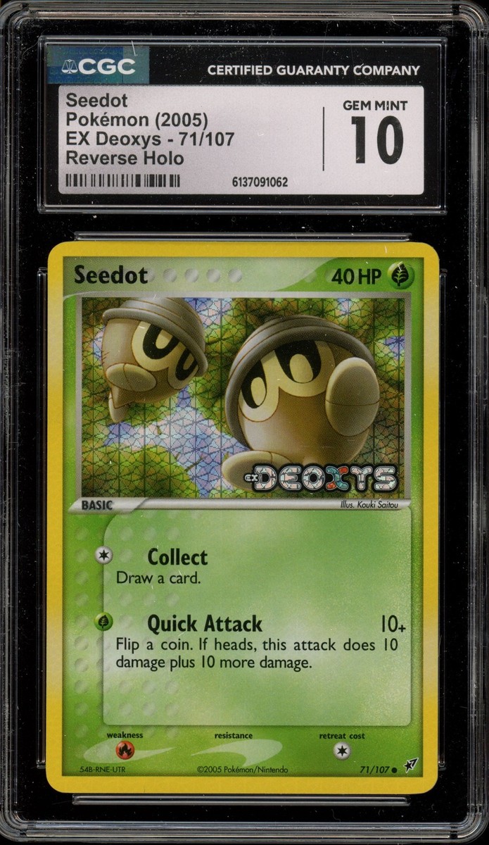 Pokemon Seedot EX Deoxys Reverse Holo #71 CGC 10 Gem Mint | eBay