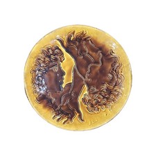 Hans Erni Grand Plat En Ceramique Diam 41cm + Certificat