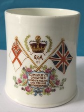 Edward V11 - Coronation 1902 - Bone China Hand Enamelled Mug