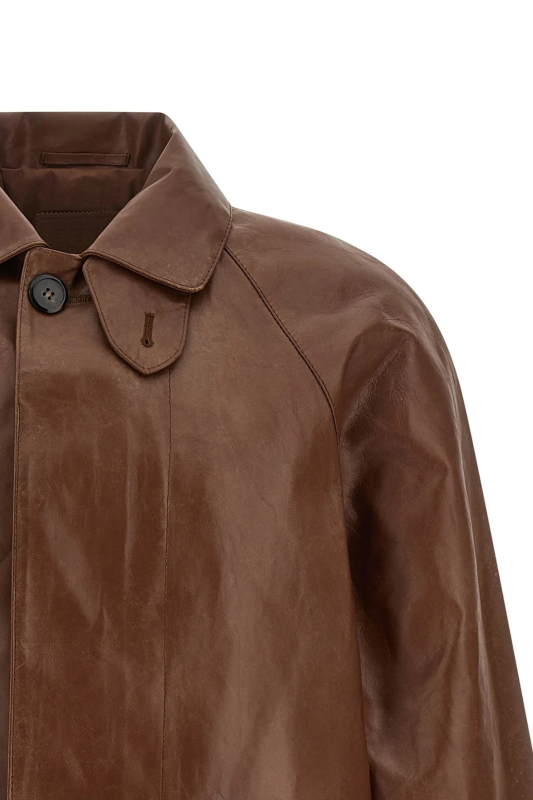 PRADA Vintage Brown Leather Blouson New & Authentic image 3