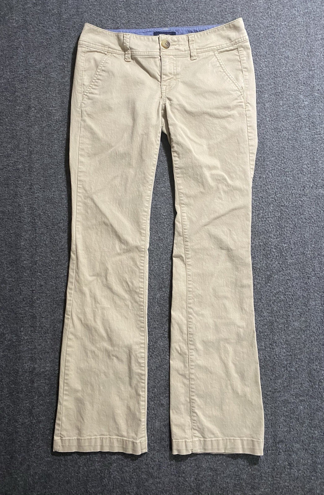 American Eagle Jeans Womens Stretch Pants Mid Rise Beige Size 0