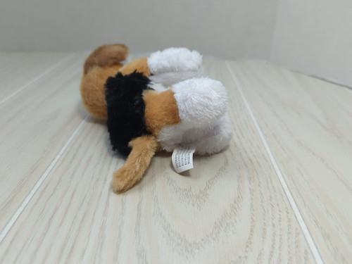 Polyfect Toys kleiner Mini-Plüschwelpe Hund braun hellbraun weiß schwarzer Adler 5-6 Zoll - Bild 3 von 8