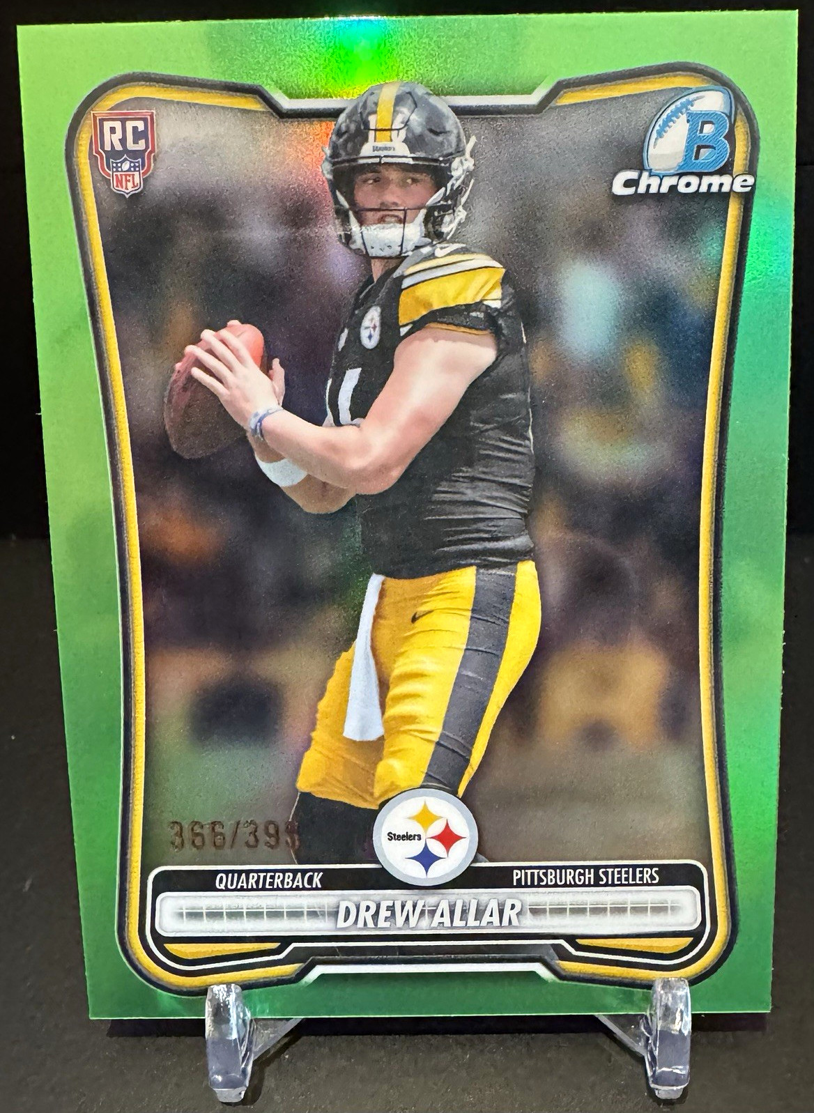 Topps Bowman Chrome 2026 Drew Allar Pittsburgh Steelers RC #BCV-106 Green /399