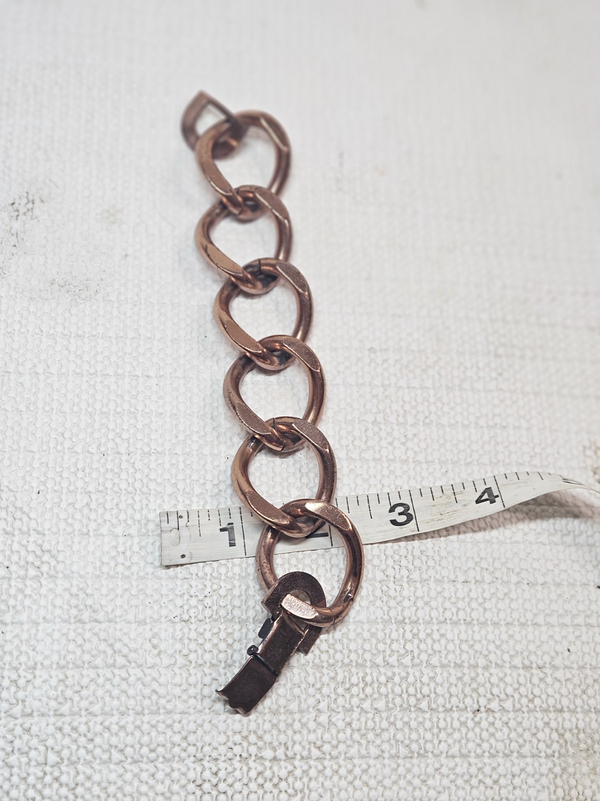 7'  Vintage SOLID COPPER Statement Piece  bracele… - image 3