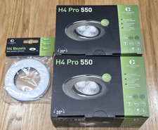 2x Collingwood H4 Pro 550  4000K Dimmable Spotlight - Inc White Bezels