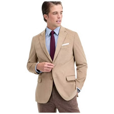 Nautica Men's Beige Modern Fit Solid Stretch Sport Coat Blazer 42 R pap2826b