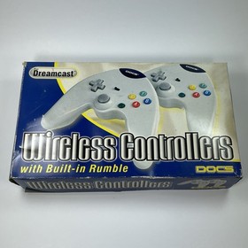 VTG Sega Dreamcast Docs Wireless Controller 2x w/ Receiver - Tested - NEW IN BOX