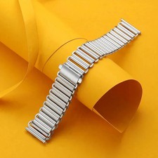 Universal Stainless Steel Watch Strap 18mm 20mm Vintage Bonklip Metal Wrist Band