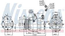 1x NISSENS 89095 Kompressor Klimaanlage für Opel Vauxhall