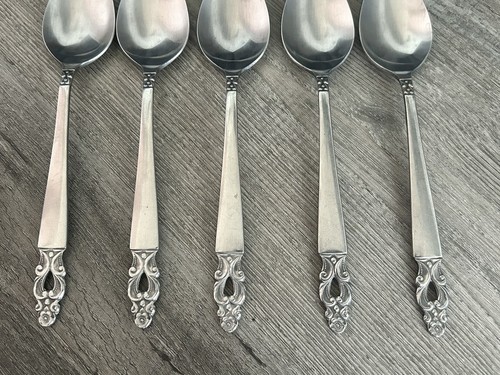 National Stainless Olaf Place Oval Spoons Set of 5 Japan - Picture 3 of 7