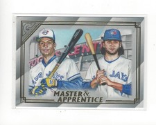 2020 Topps Gallery Master and Apprentice #9 Roberto Alomar/Bo Bichette Blue Jays
