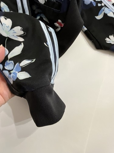 Adidas Floral Tricot Navy 3-Stripe Tracksuit Set w/Jacket & Pants Girls Size 6X - Picture 9 of 9