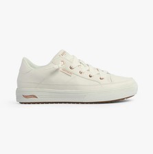 Image of Skechers FIT Arcade ON MY WAY Womens Faux Leather Lace-Up Casual Trainers