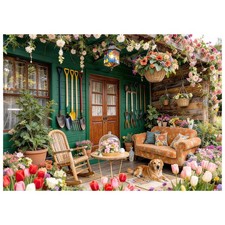 1000 Piece Garden Retreat Jigsaw Puzzle for Adults - Beautiful Flower Design