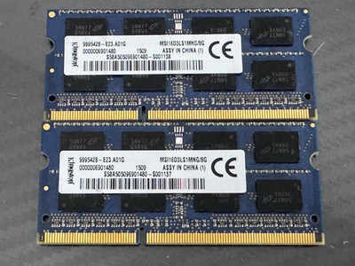 16GB - 2X8GB KINGSTON MSI16D3LS1MNG/8G RAM MEMORY