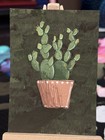 ACEO House Plant Cactus Art Card Original Miniature Painting by Sarah Wilbourn — photo 1