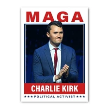 Charlie Kirk Republican Conservative MAGA Trump Custom Trading Card with Case