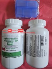 DIPHENHYDRAMINE 50MG 1000ct capsules, SDA LABS,Allergy Relief Exp-05/2029
