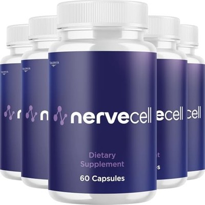 Nervecell Nerve Support Supplement Capsules Neuropathy Natural 5 Pack 300Ct
