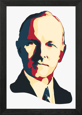 Calvin Coolidge Gerahmtes Wandbild Poster Leinwanddruck Bild