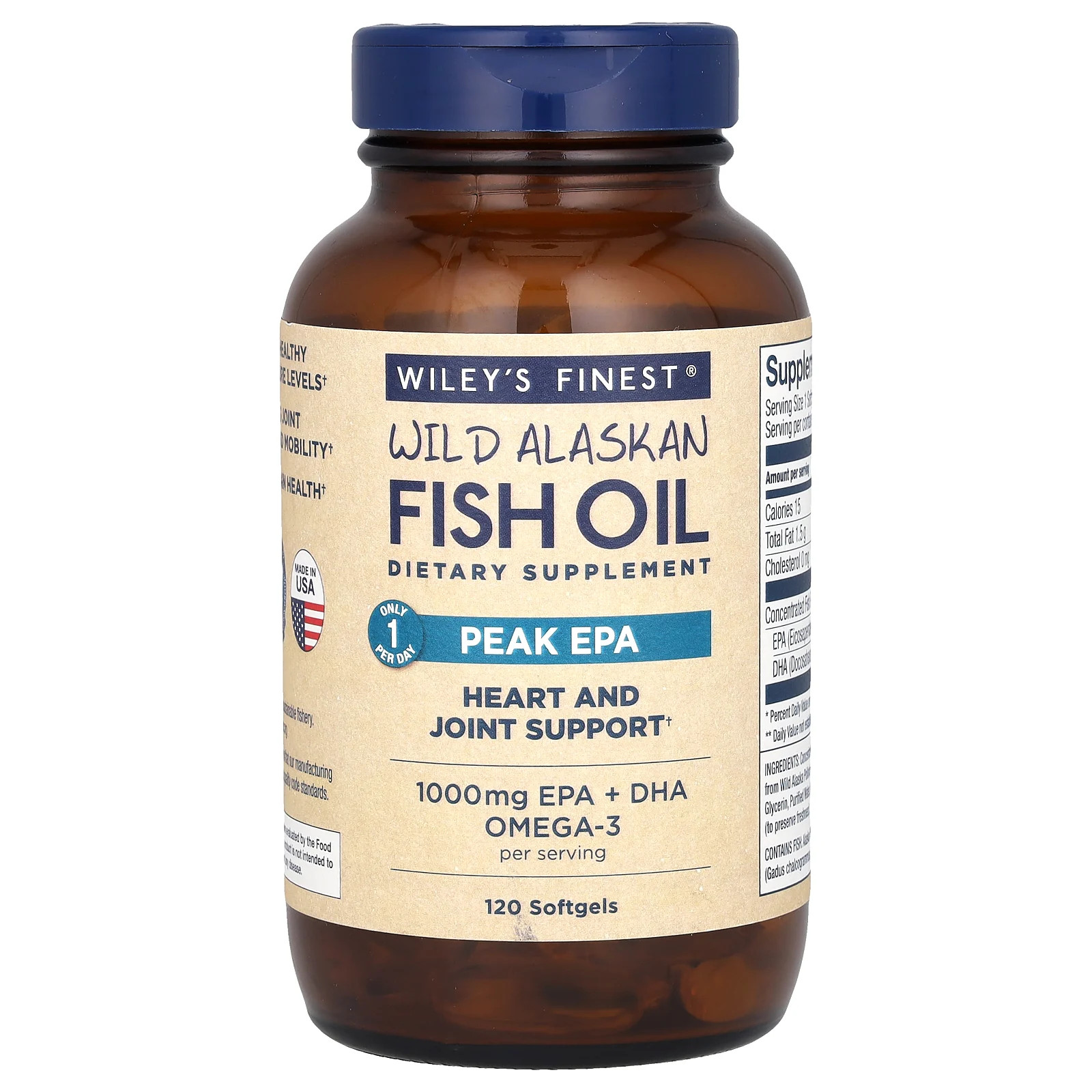 Wild Alaskan Fish Oil, Peak EPA, 120 Softgels