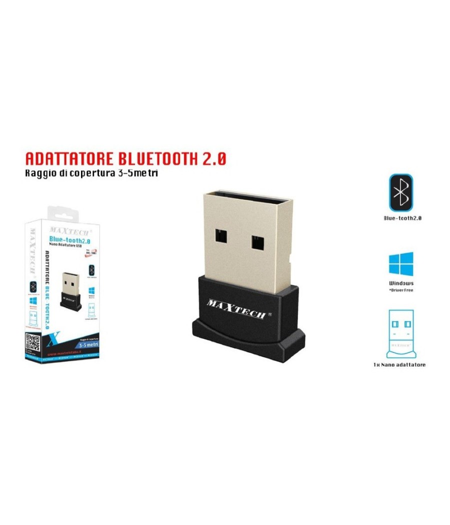 Bluetooth Usb 2.0 Micro Adattatore Usb Dongle Per Portatile Pda Cuffie Maxtech B