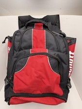 Schutt 2 Bat Baseball Backpack Red Black Large Fence Hooks Cleats Compartment