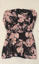 SHEIN Curve Black Dress With Pink Flower Design Size XL