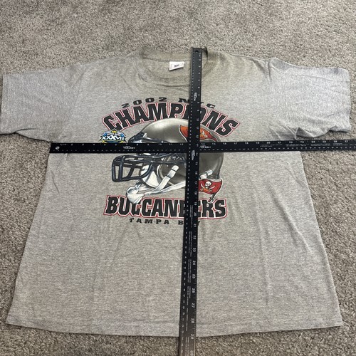 Vintage 2002 Tampa Bay Buccaneers NFC Champs NFL Football T-Shirt XL - Picture 6 of 7
