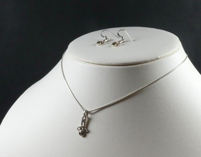 Set Heide KH99 Anhänger und Ohrringe Set Damen 925 Sterling Silber mit CZ